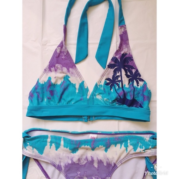 JUSTICE SWIMMING TWO PIECE SUIT SIZE 14 - Picture 4 of 7